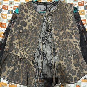 Leopard print vest
